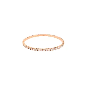 14 Karat Rosé Gold Flexible Bracelet with Diamonds