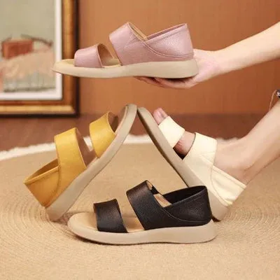 2025 Summer Casual Sports Women's Shoes Slip-on Open Toe Roman Shoes Sandals Sandals