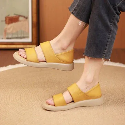 2025 Summer Casual Sports Women's Shoes Slip-on Open Toe Roman Shoes Sandals Sandals
