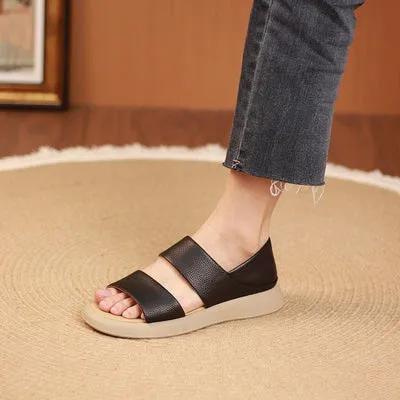 2025 Summer Casual Sports Women's Shoes Slip-on Open Toe Roman Shoes Sandals Sandals