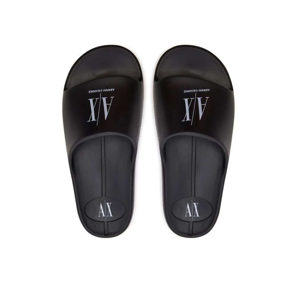 Armani Exchange Black And White Polyethylene Sandal