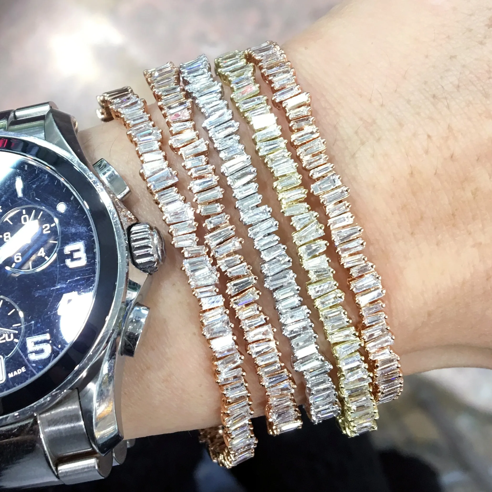 Baguette Diamond Bangle