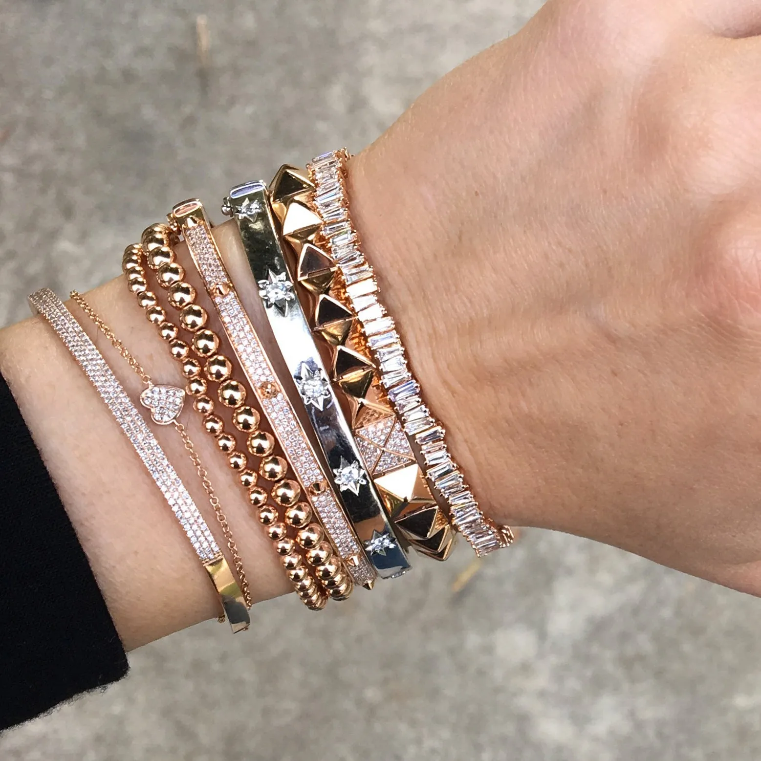Baguette Diamond Bangle