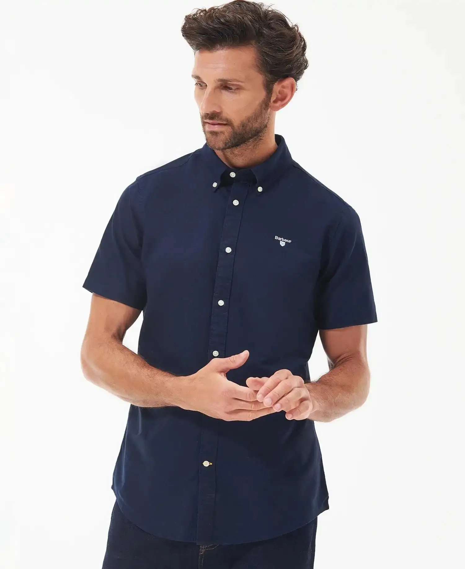 Barbour Mens Oxtown Short Sleeve Shirt Navy