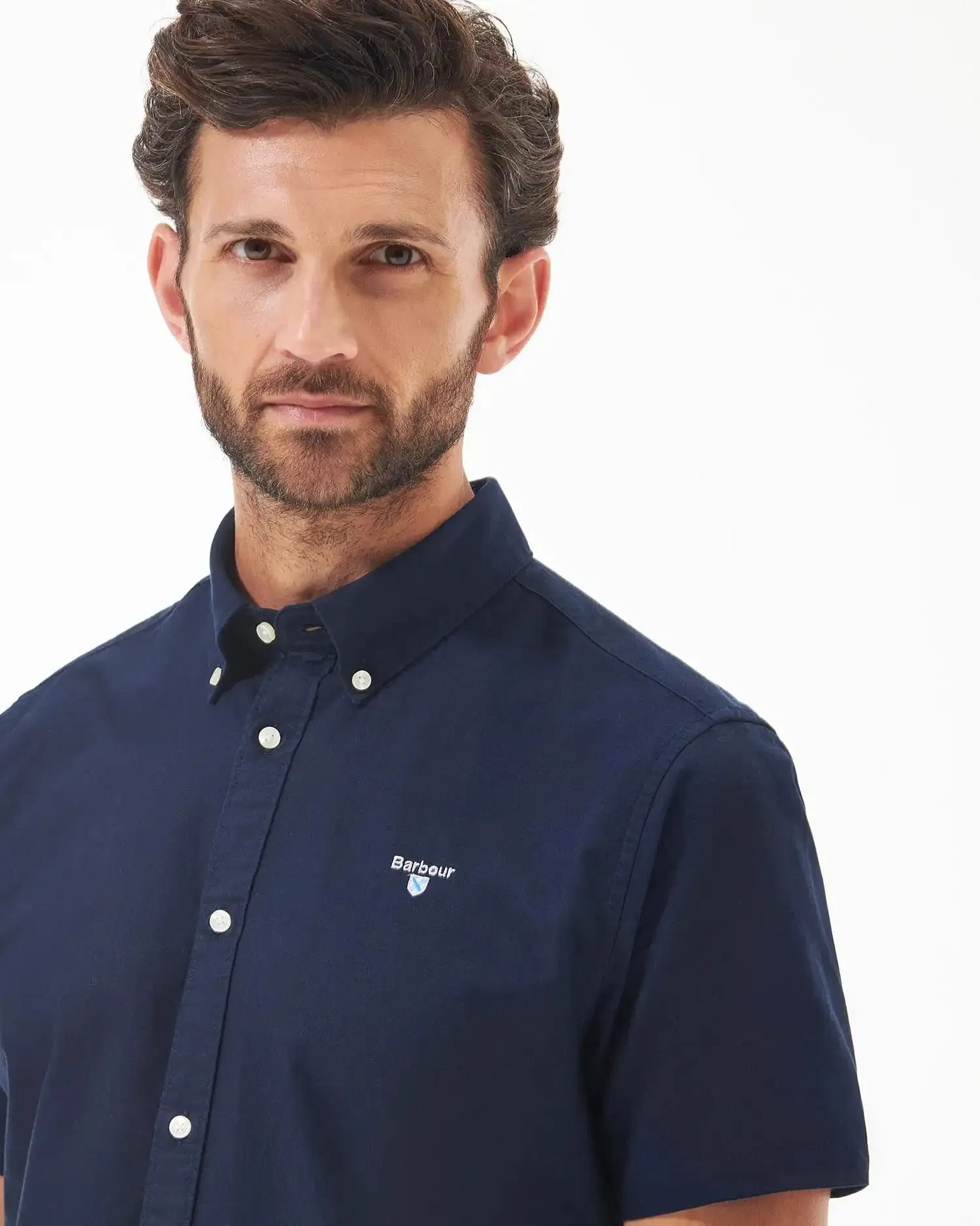 Barbour Mens Oxtown Short Sleeve Shirt Navy