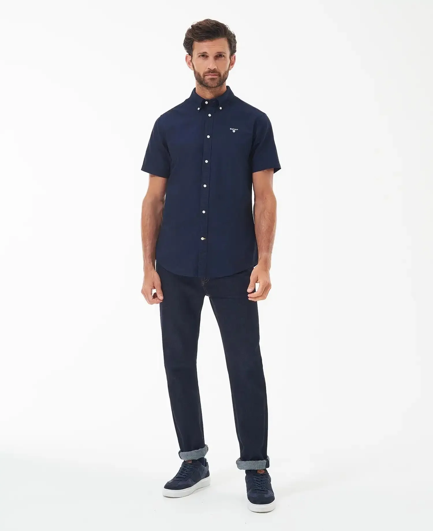 Barbour Mens Oxtown Short Sleeve Shirt Navy