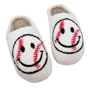 Baseball Happy Face Slippers