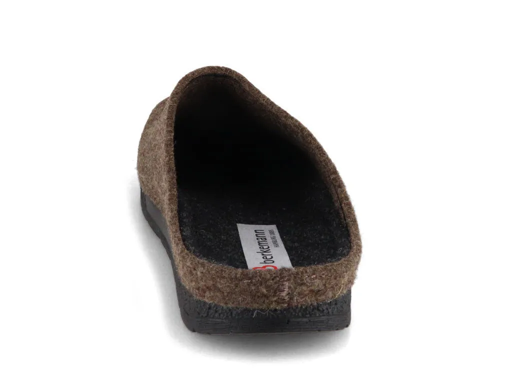 Berkemann BERKINA Men Felt Slippers 'Nils', brown