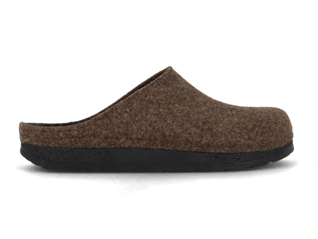 Berkemann BERKINA Men Felt Slippers 'Nils', brown