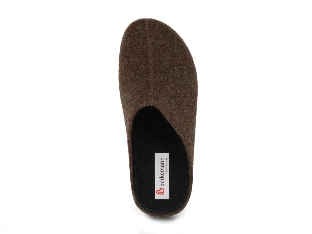 Berkemann BERKINA Men Felt Slippers 'Nils', brown