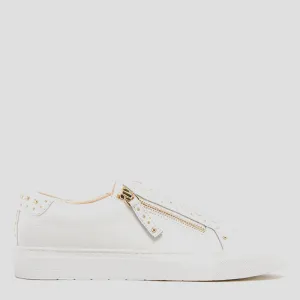 BILLIE WHITE STUD LEATHER