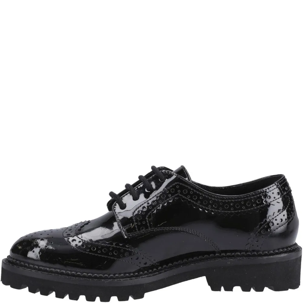 Black Gabi Patent Junior School Shoes