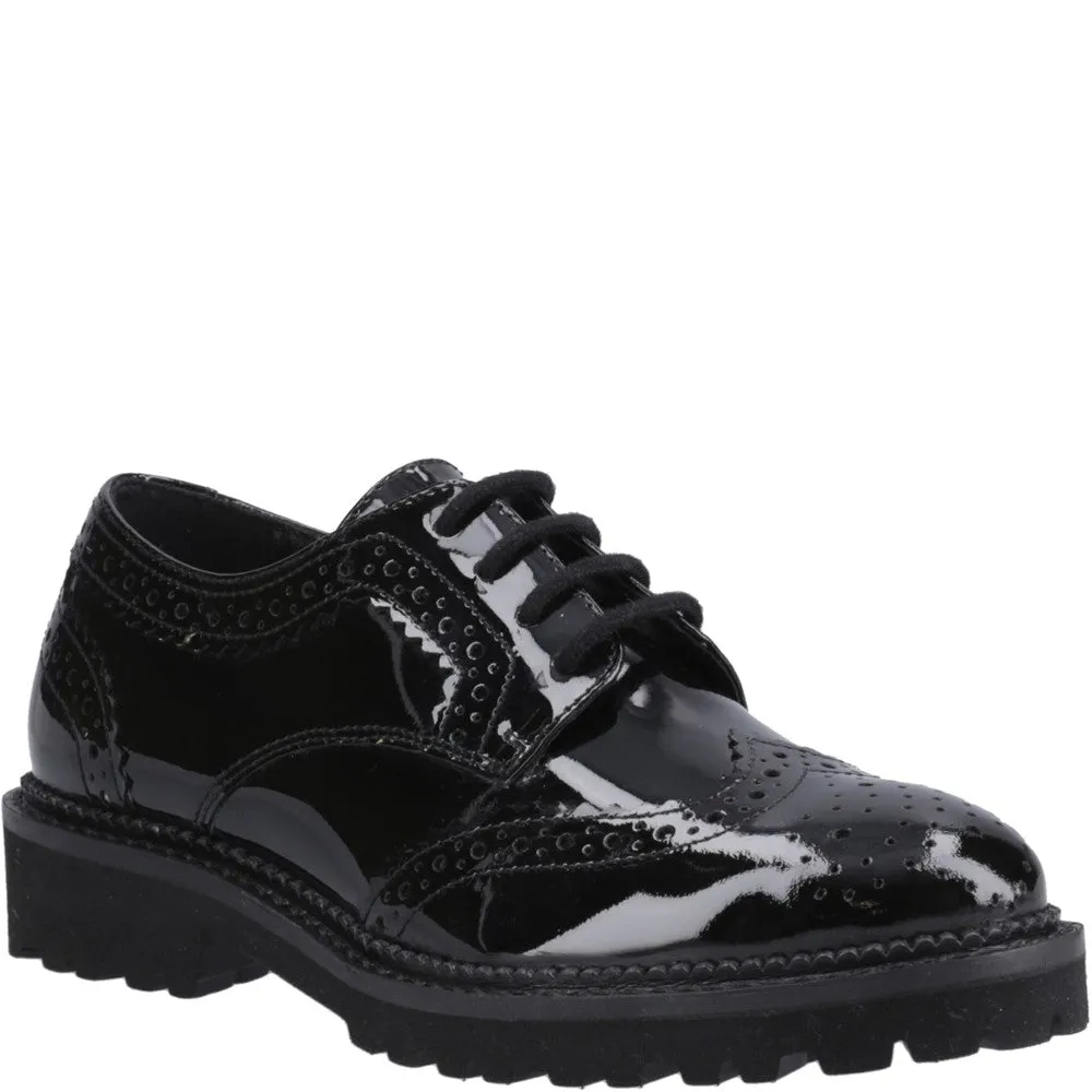 Black Gabi Patent Senior School Shoes