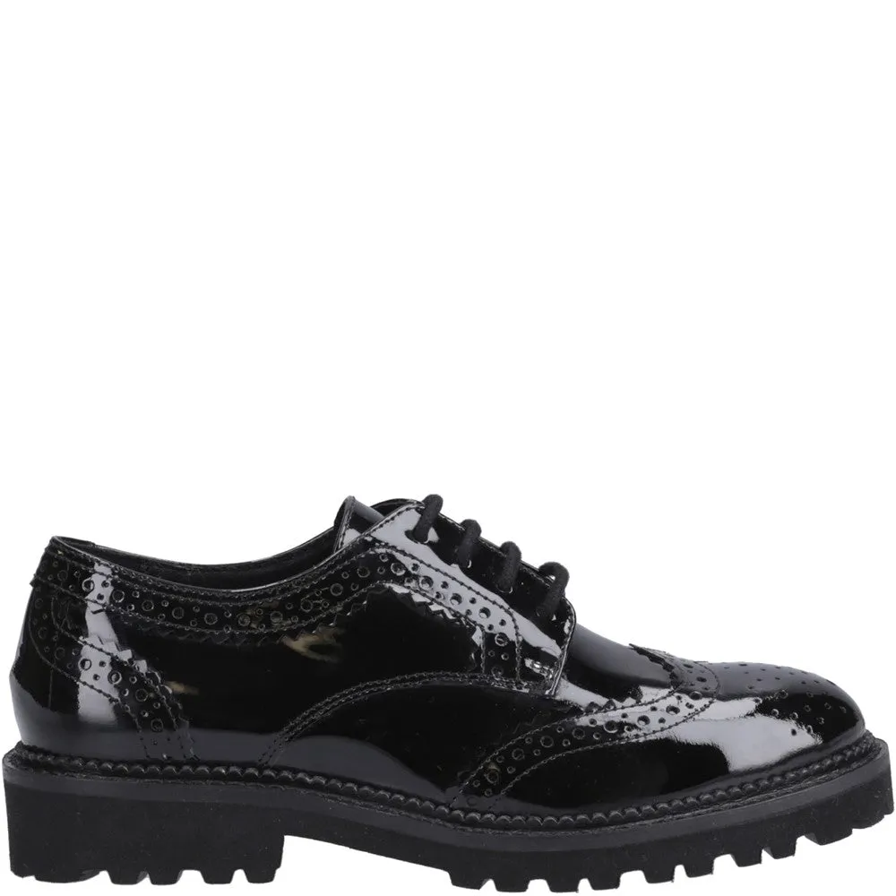 Black Gabi Patent Senior School Shoes