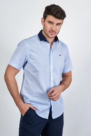 Camisa Manga Corta Raya Celeste