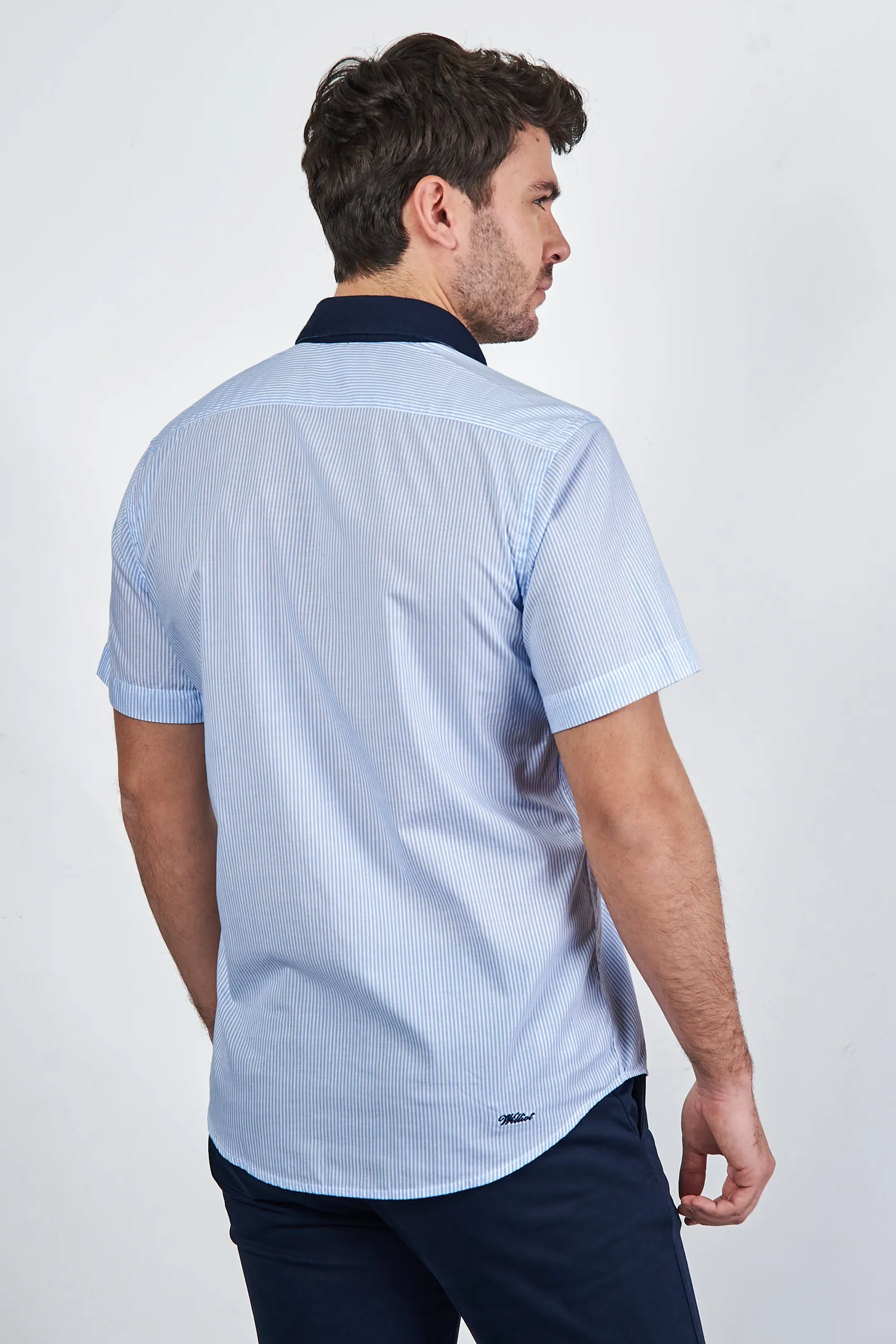 Camisa Manga Corta Raya Celeste
