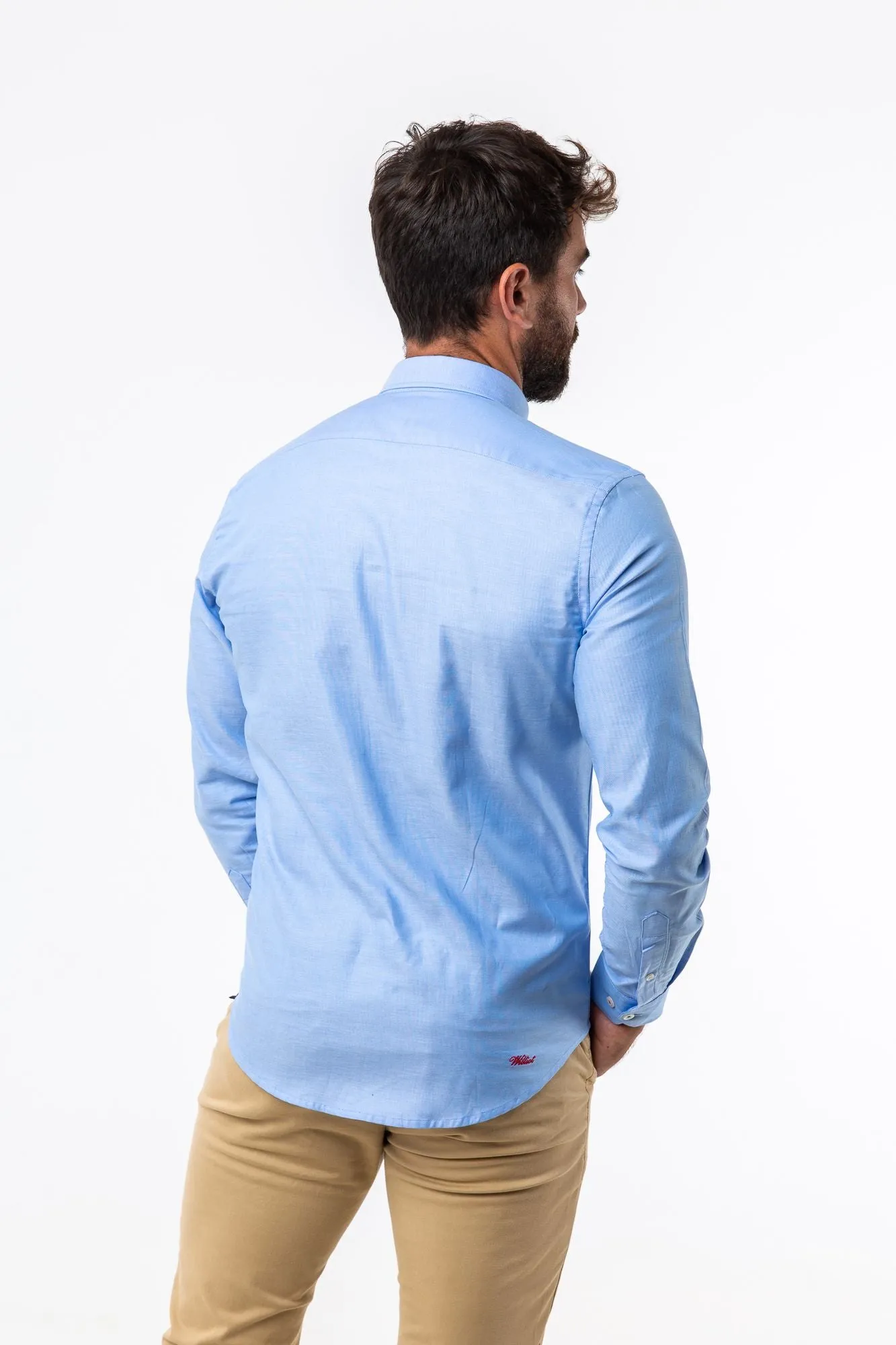 Camisa Oxford Celeste