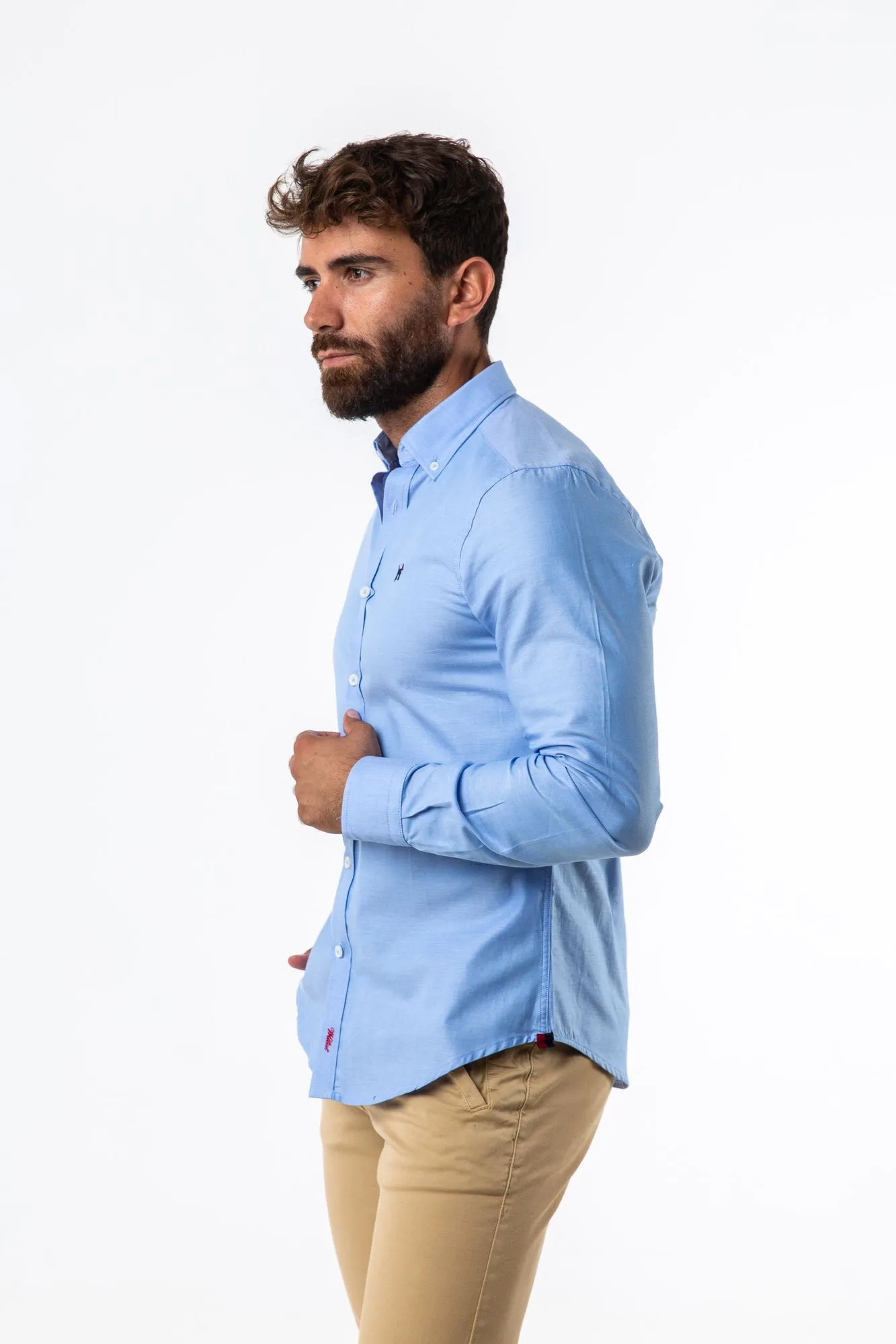 Camisa Oxford Celeste