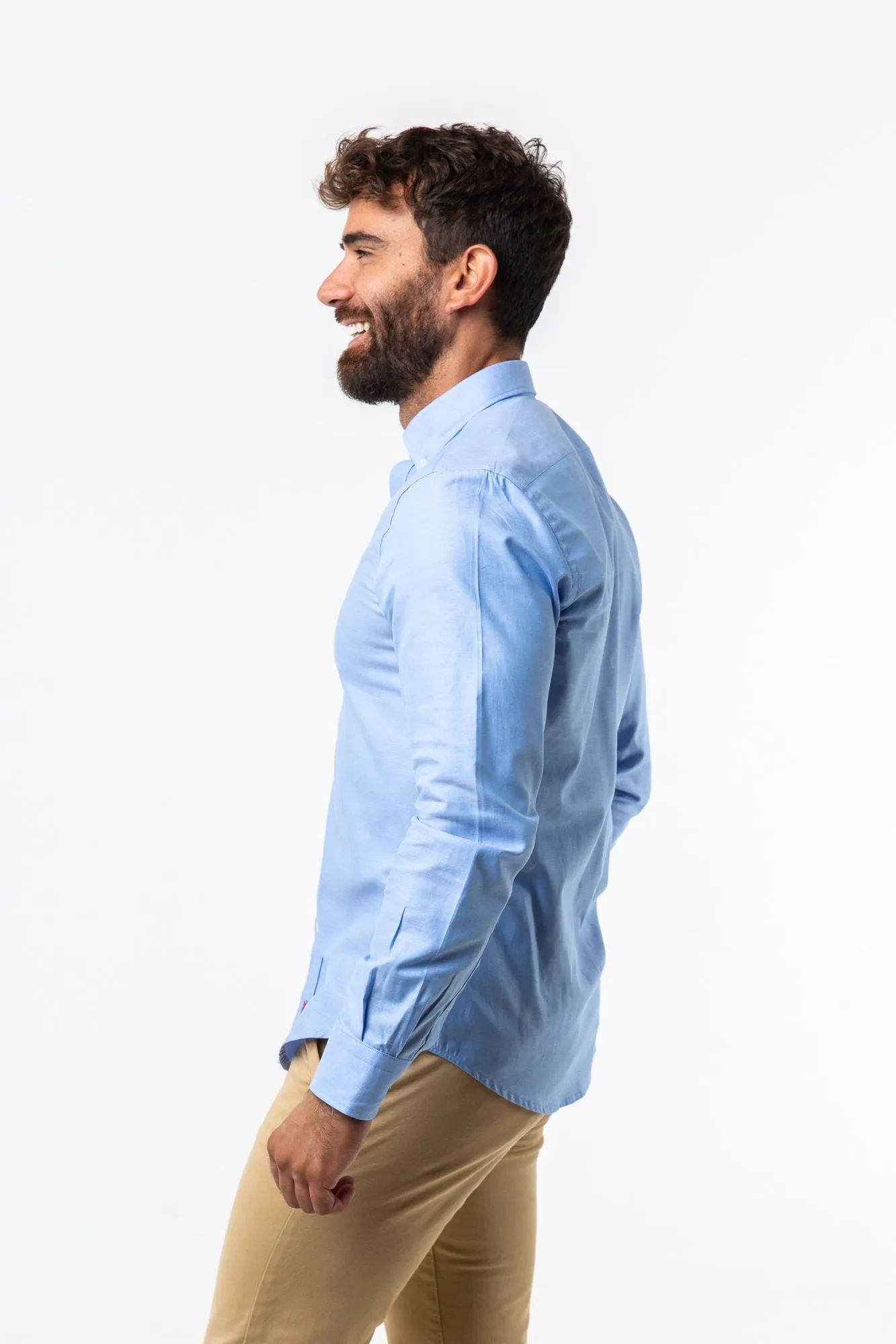 Camisa Oxford Celeste