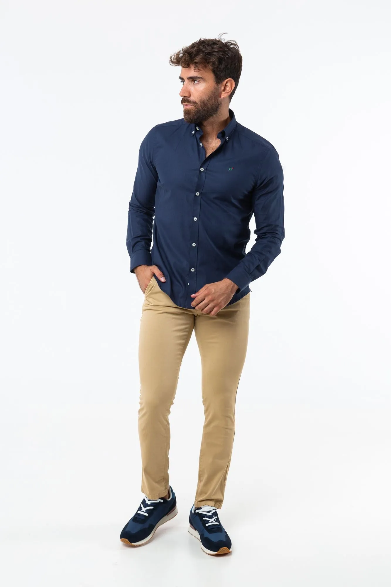 Camisa Oxford Marino