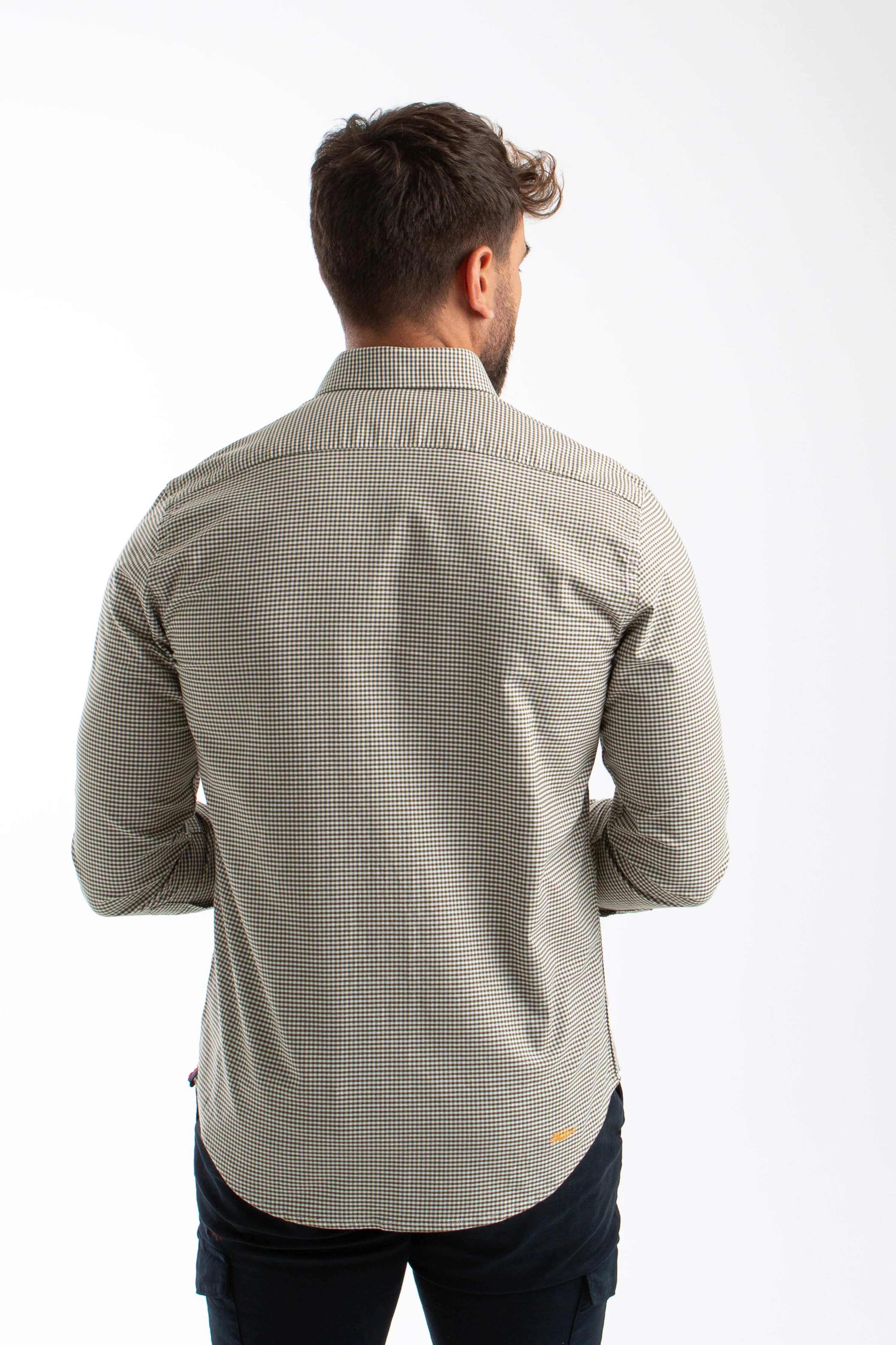 Camisa Vichy Oxford Verde Botella