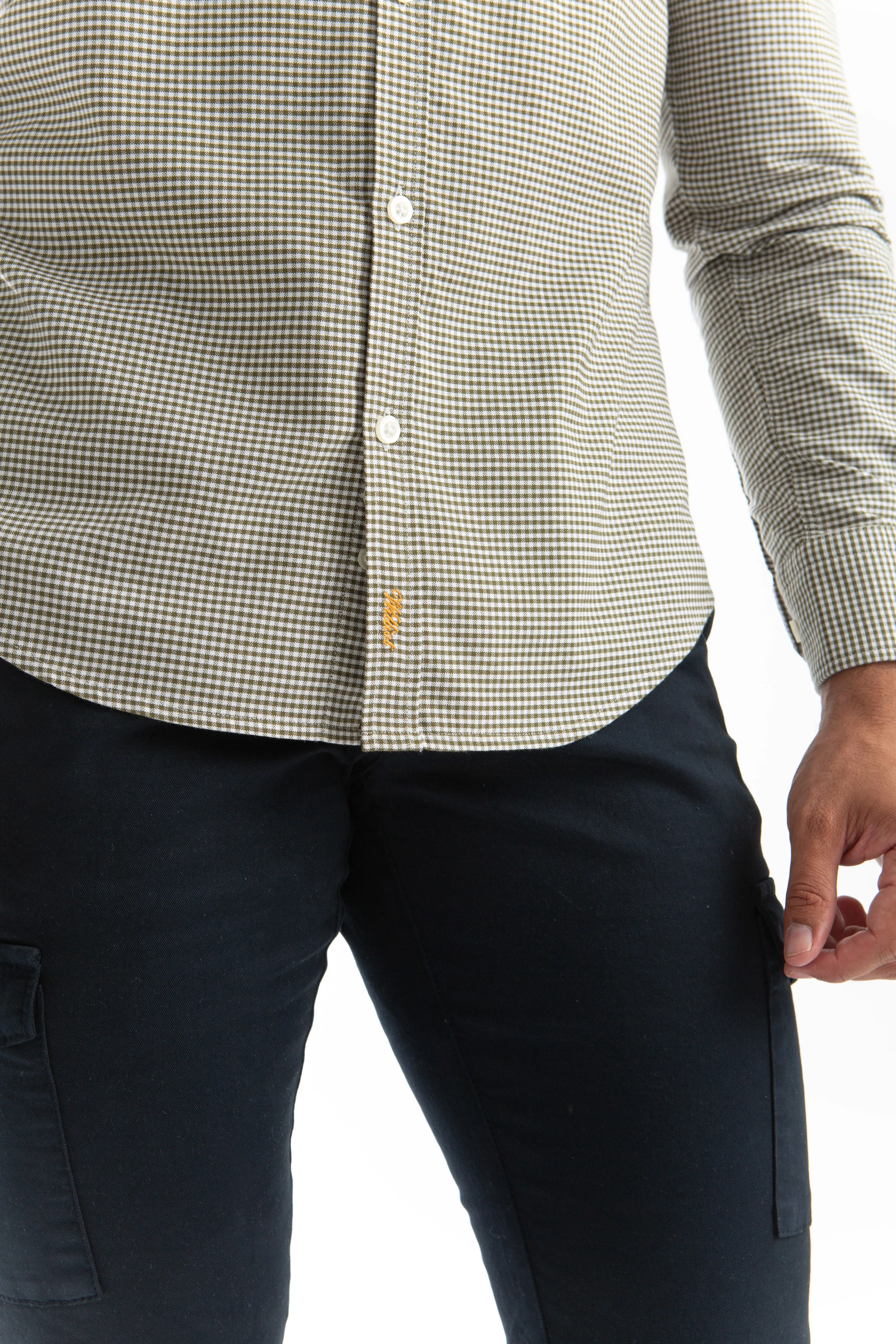 Camisa Vichy Oxford Verde Botella