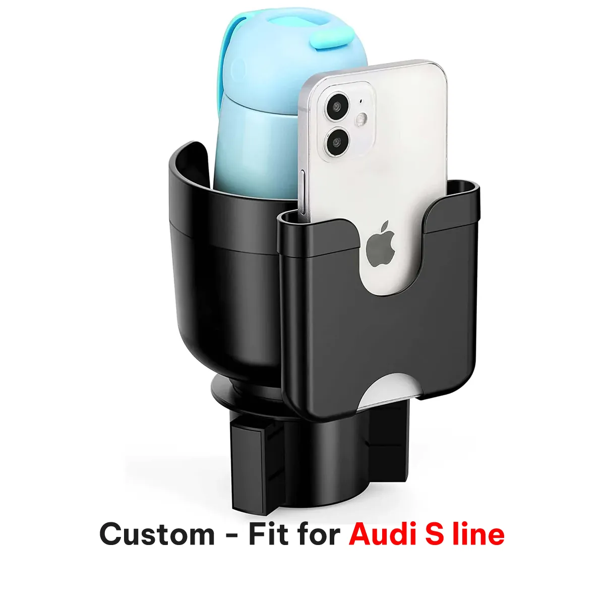 Car Cup Holder 2-in-1, Car Cup Holder Expander Adapter with Adjustable Base, Car Cup Holder Expander Organizer with Phone Holder