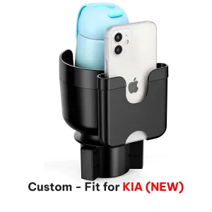 Car Cup Holder 2-in-1, Car Cup Holder Expander Adapter with Adjustable Base, Car Cup Holder Expander Organizer with Phone Holder