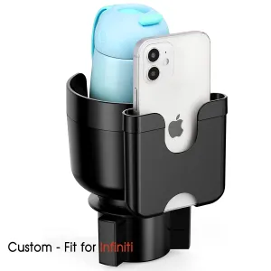Car Cup Holder 2-in-1, Custom-Fit For Car, Car Cup Holder Expander Adapter with Adjustable Base, Car Cup Holder Expander Organizer with Phone Holder WAIN233