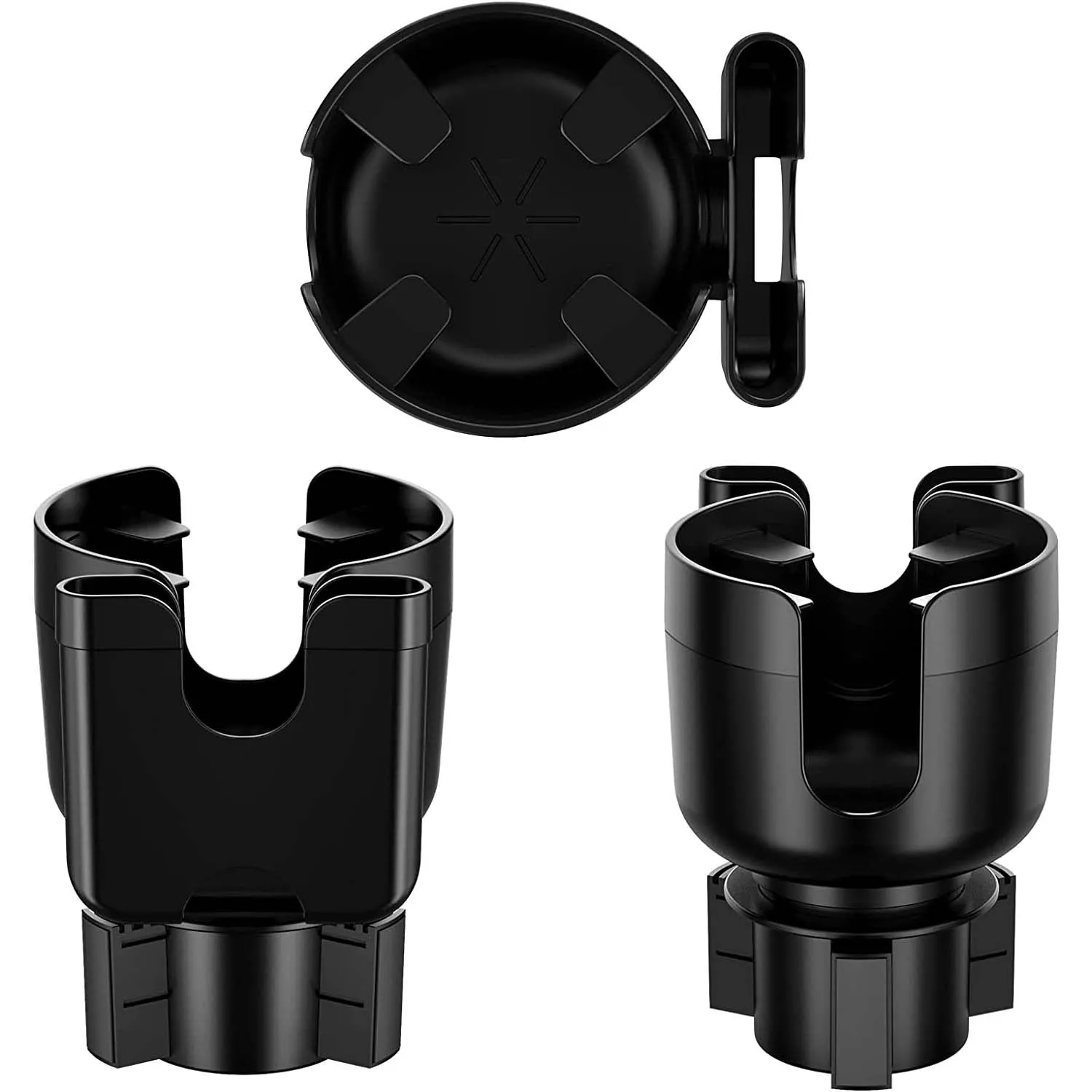 Car Cup Holder 2-in-1, Custom-Fit For Car, Car Cup Holder Expander Adapter with Adjustable Base, Car Cup Holder Expander Organizer with Phone Holder WAMB233