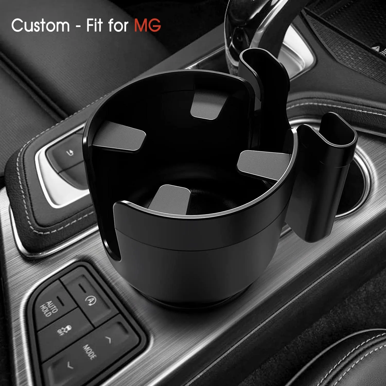 Car Cup Holder 2-in-1, Custom-Fit For Car, Car Cup Holder Expander Adapter with Adjustable Base, Car Cup Holder Expander Organizer with Phone Holder WAMC233