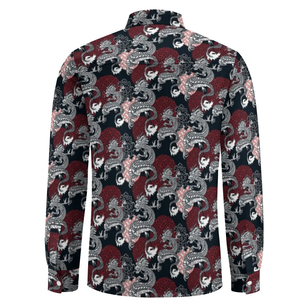 Casual One Pocket Long Sleeve Shirt