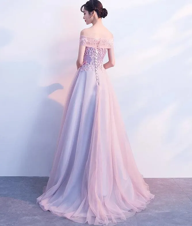 Charming Lilac Tulle Prom Dress ,A-line Party Dress