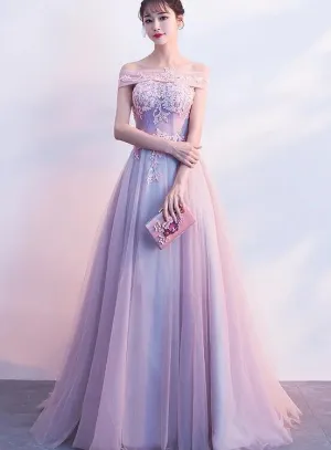 Charming Lilac Tulle Prom Dress ,A-line Party Dress