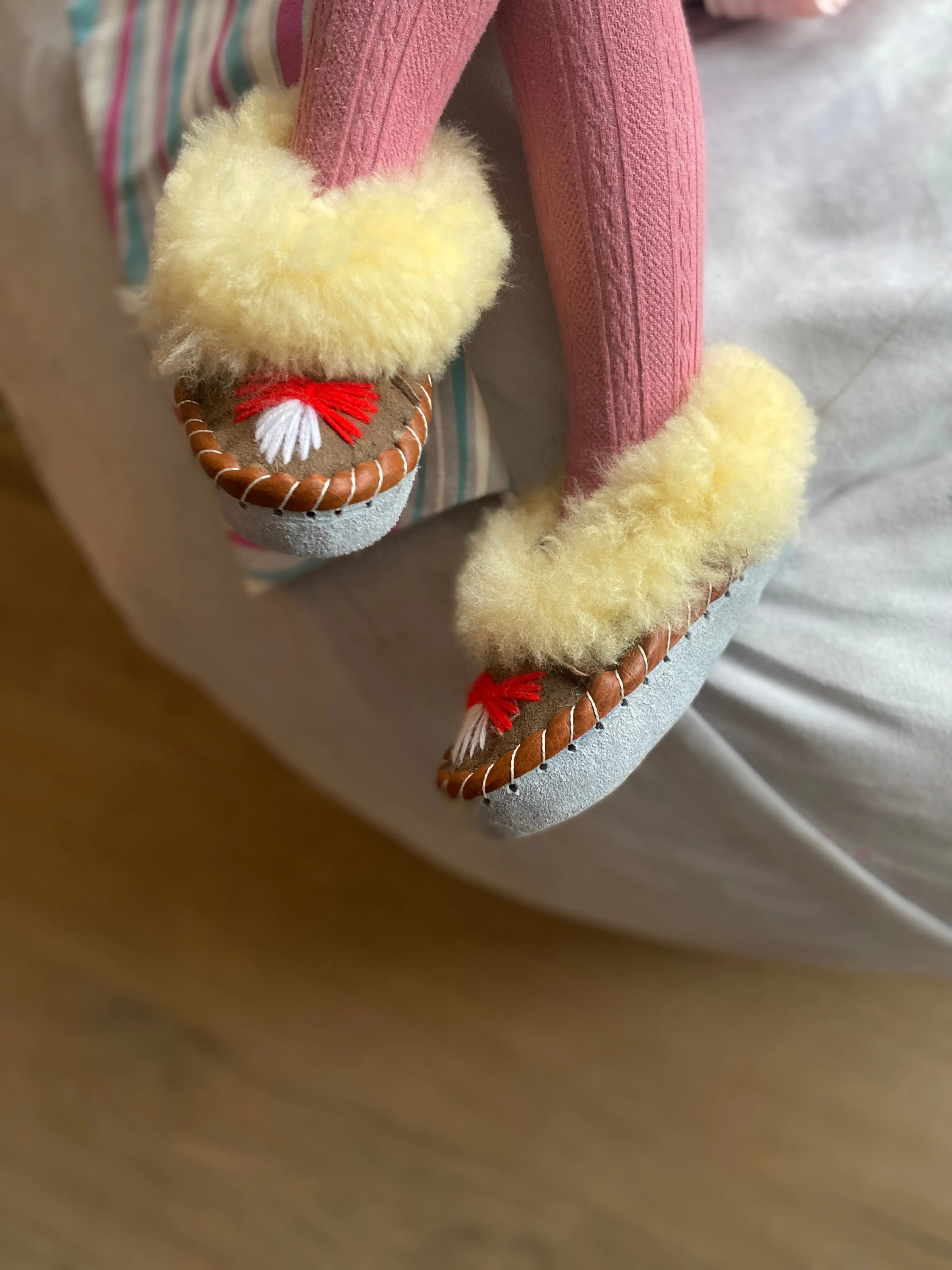 Children's Multicolour Embroidered Slippers Lucky Dip [Seconds]