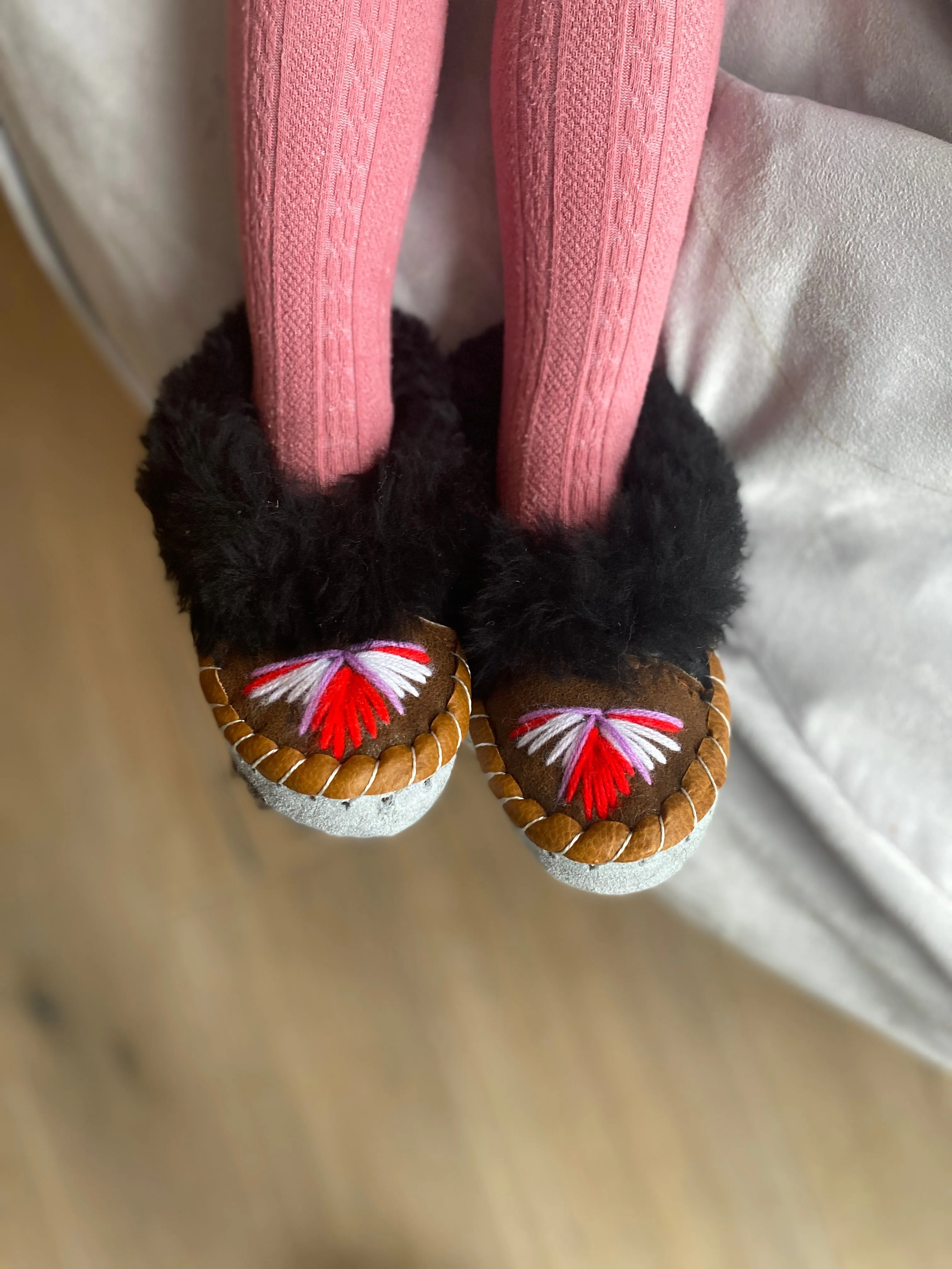 Children's Multicolour Embroidered Slippers Lucky Dip [Seconds]