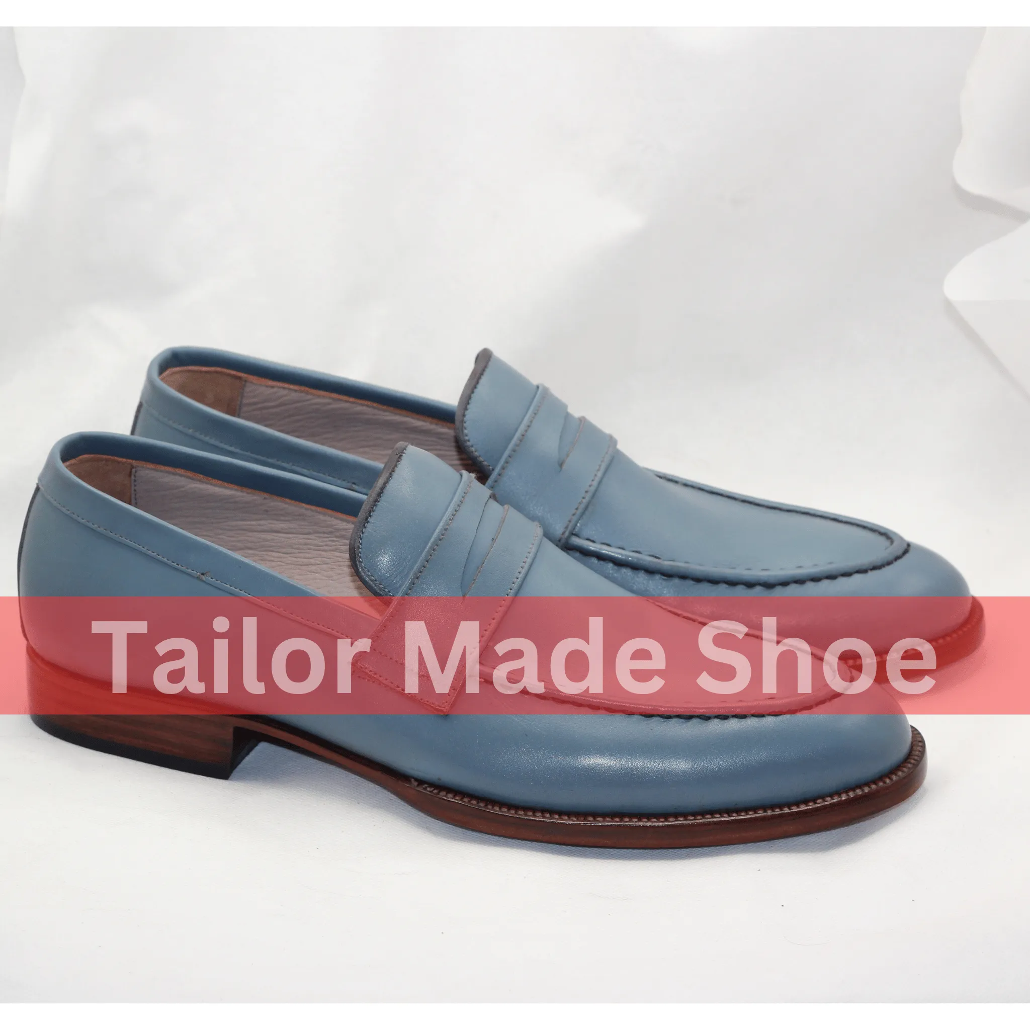 Classic Blue Leather Loafers Tailor-Made Blue Leather Loafers – Luxury Footwear for Men – Timeless Elegance & Comfort Perfect Blend of Style & Comfort