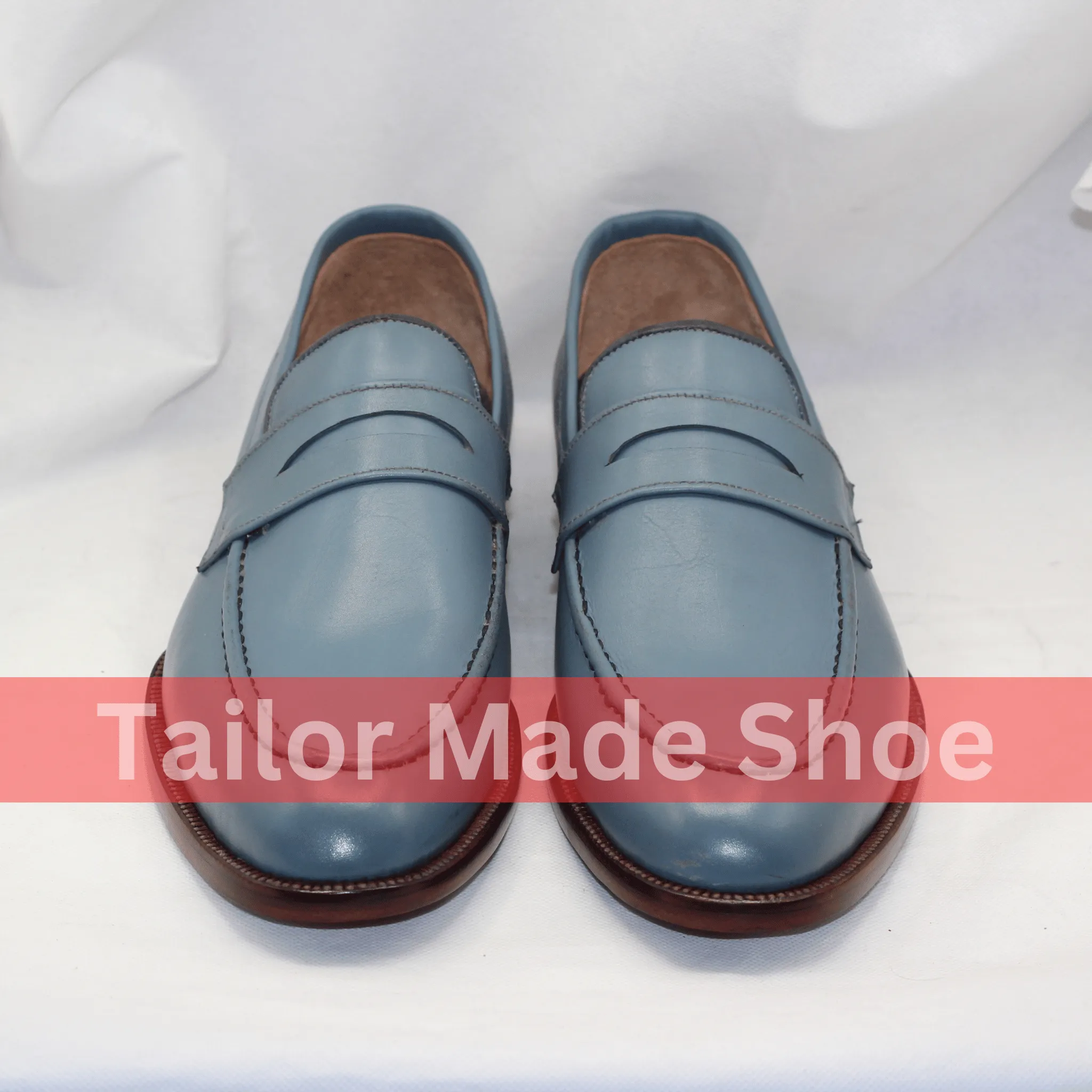 Classic Blue Leather Loafers Tailor-Made Blue Leather Loafers – Luxury Footwear for Men – Timeless Elegance & Comfort Perfect Blend of Style & Comfort