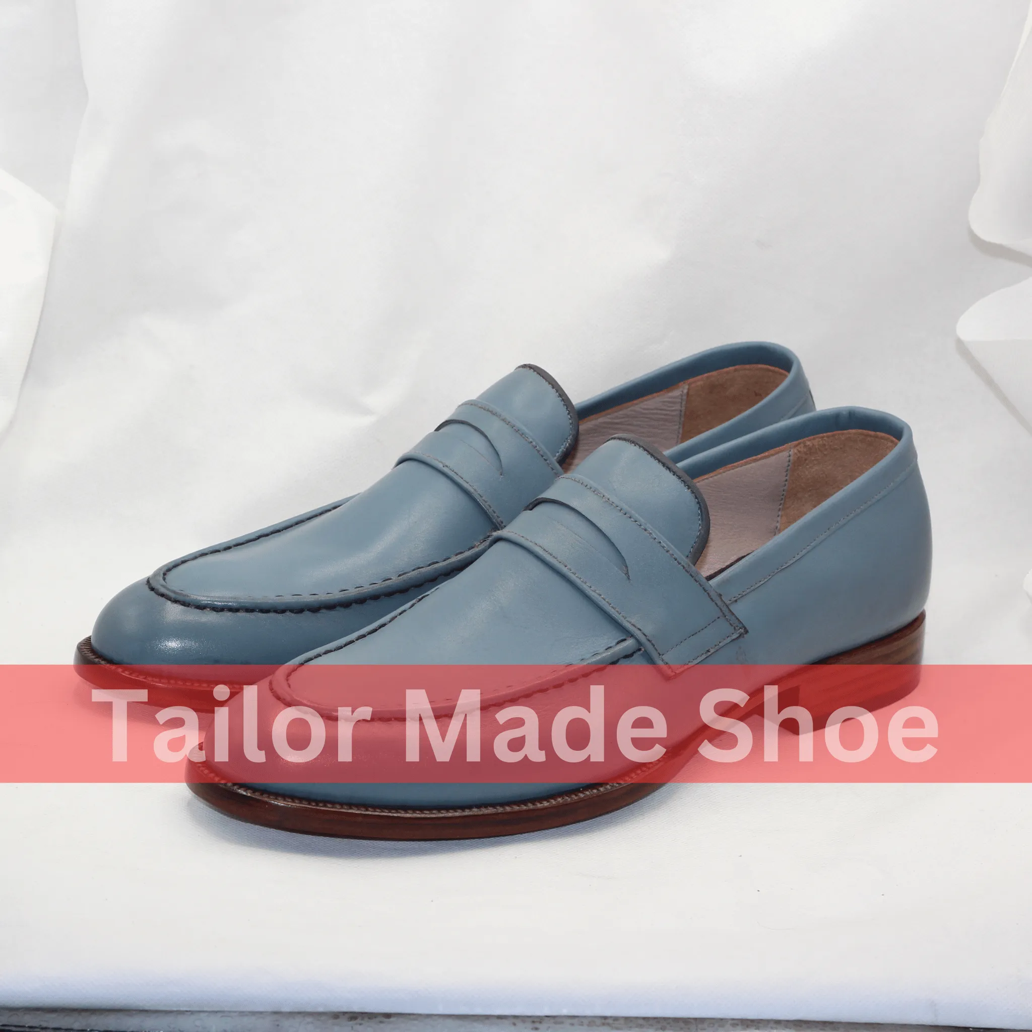 Classic Blue Leather Loafers Tailor-Made Blue Leather Loafers – Luxury Footwear for Men – Timeless Elegance & Comfort Perfect Blend of Style & Comfort