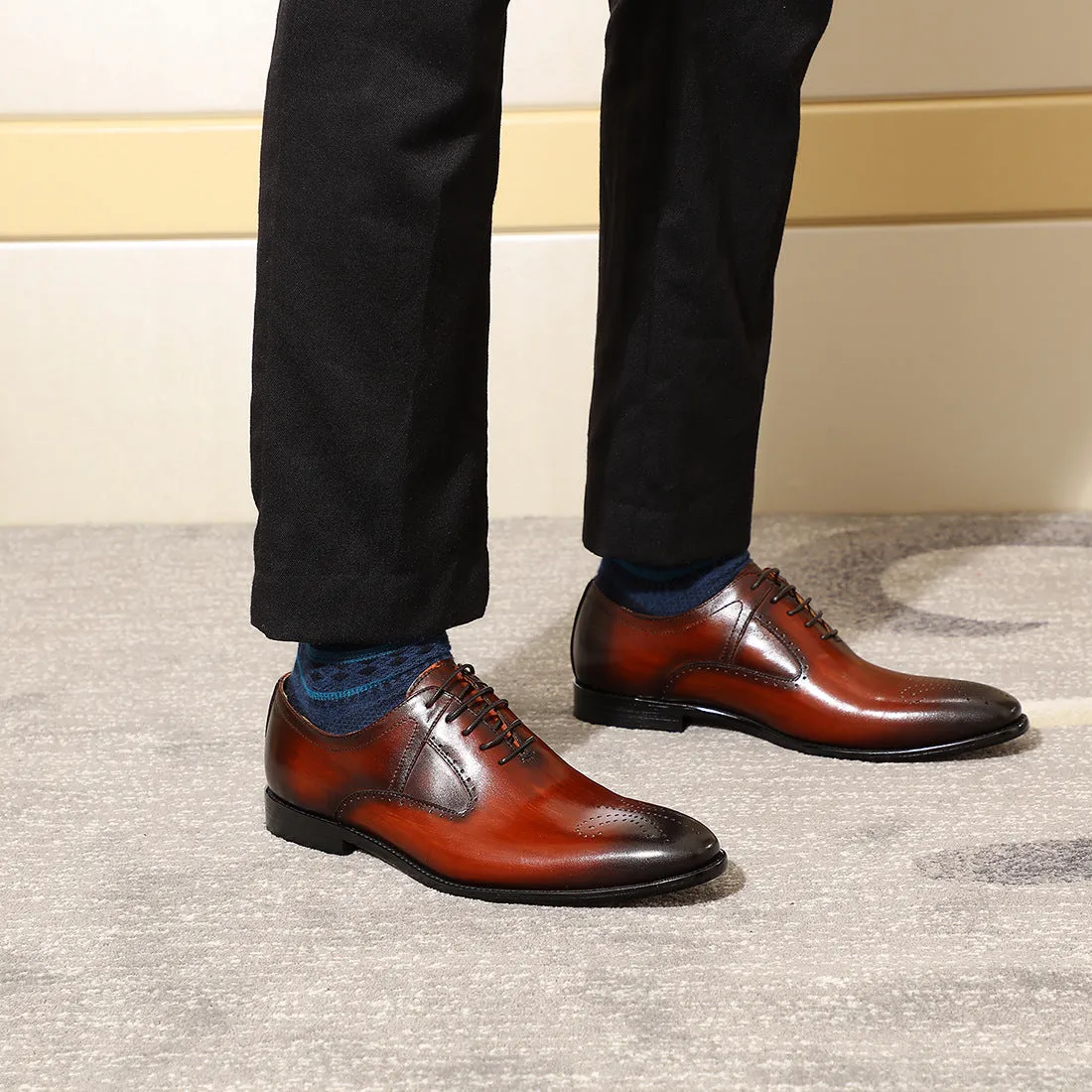 Classic Business Formal Leather Shoes Cross-border Men's Shoes