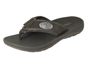 Clemson Tigers Men's Collegiate Brown Flip Flop Sandal.