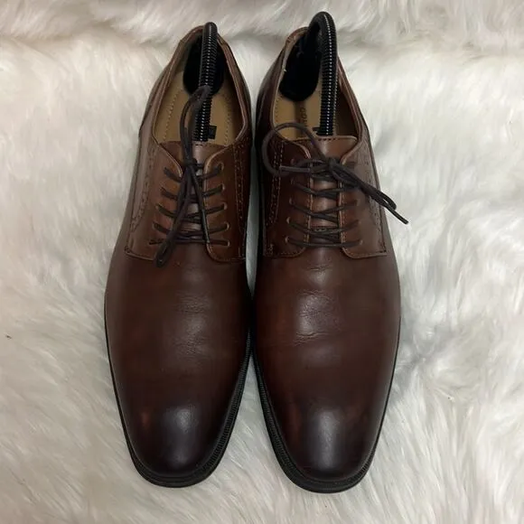 Collection by Michael Strahan Brown Leather Dress Shoes Size 10 B27