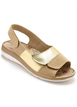Comfortable, extra wide leather sandals