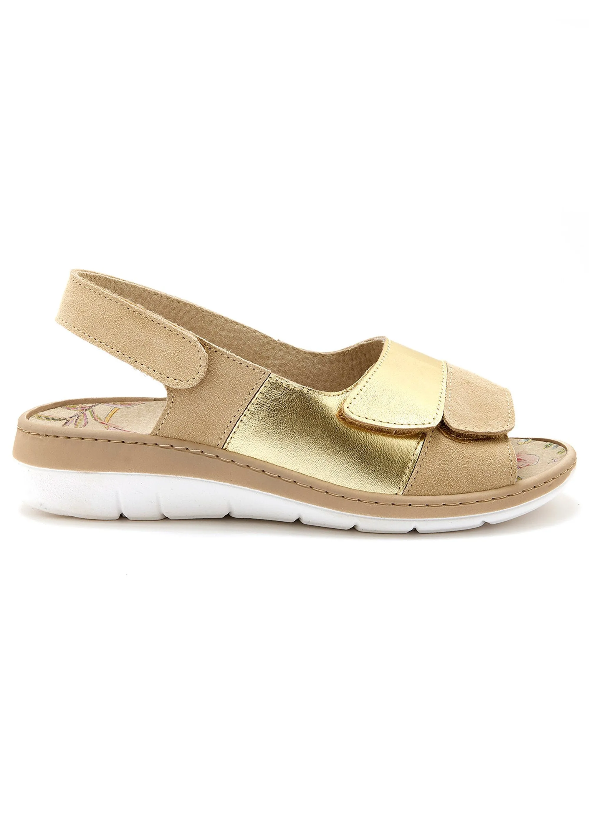 Comfortable, extra wide leather sandals