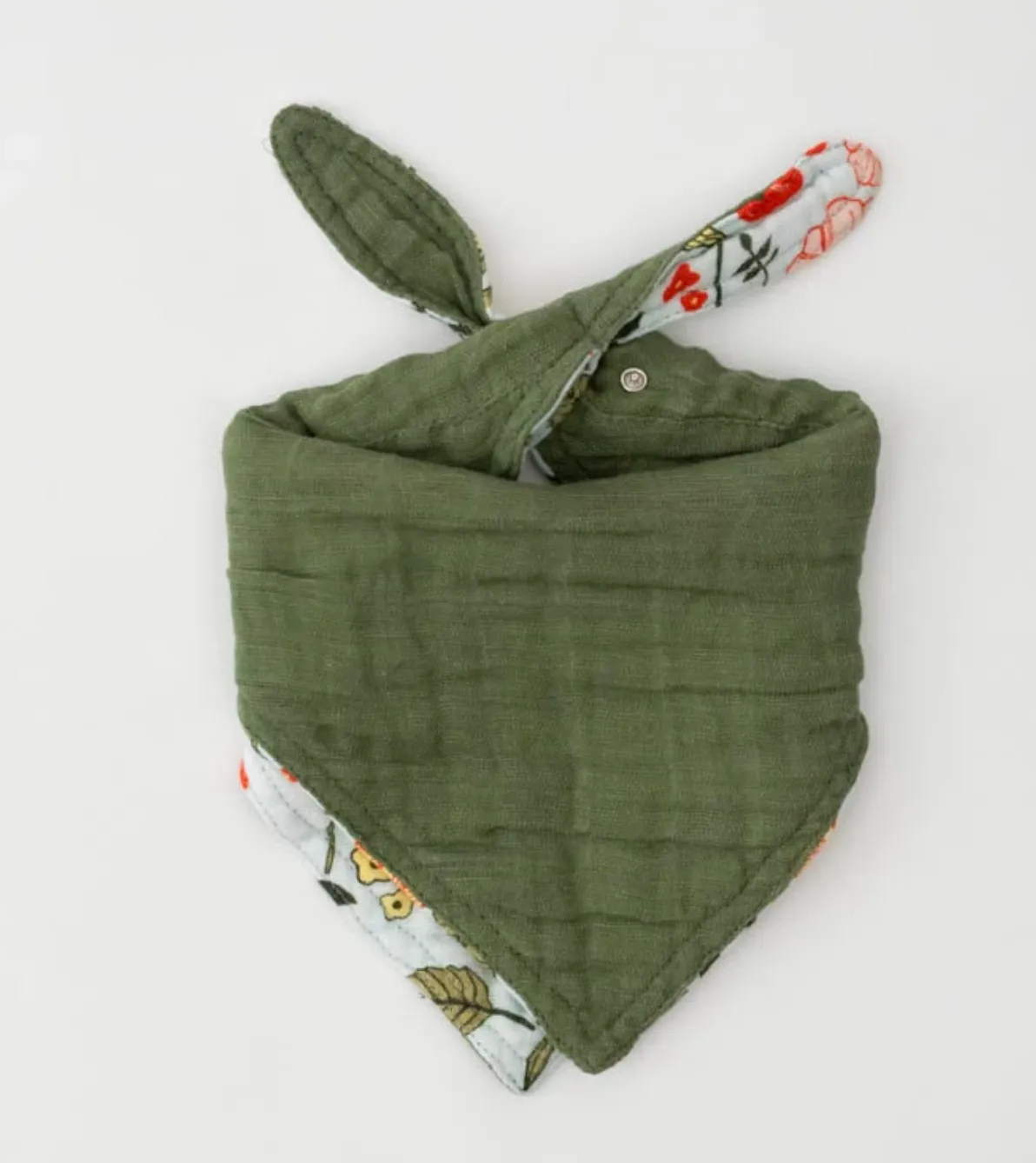 Cotton Muslin Reversible Bib- Primrose Patch