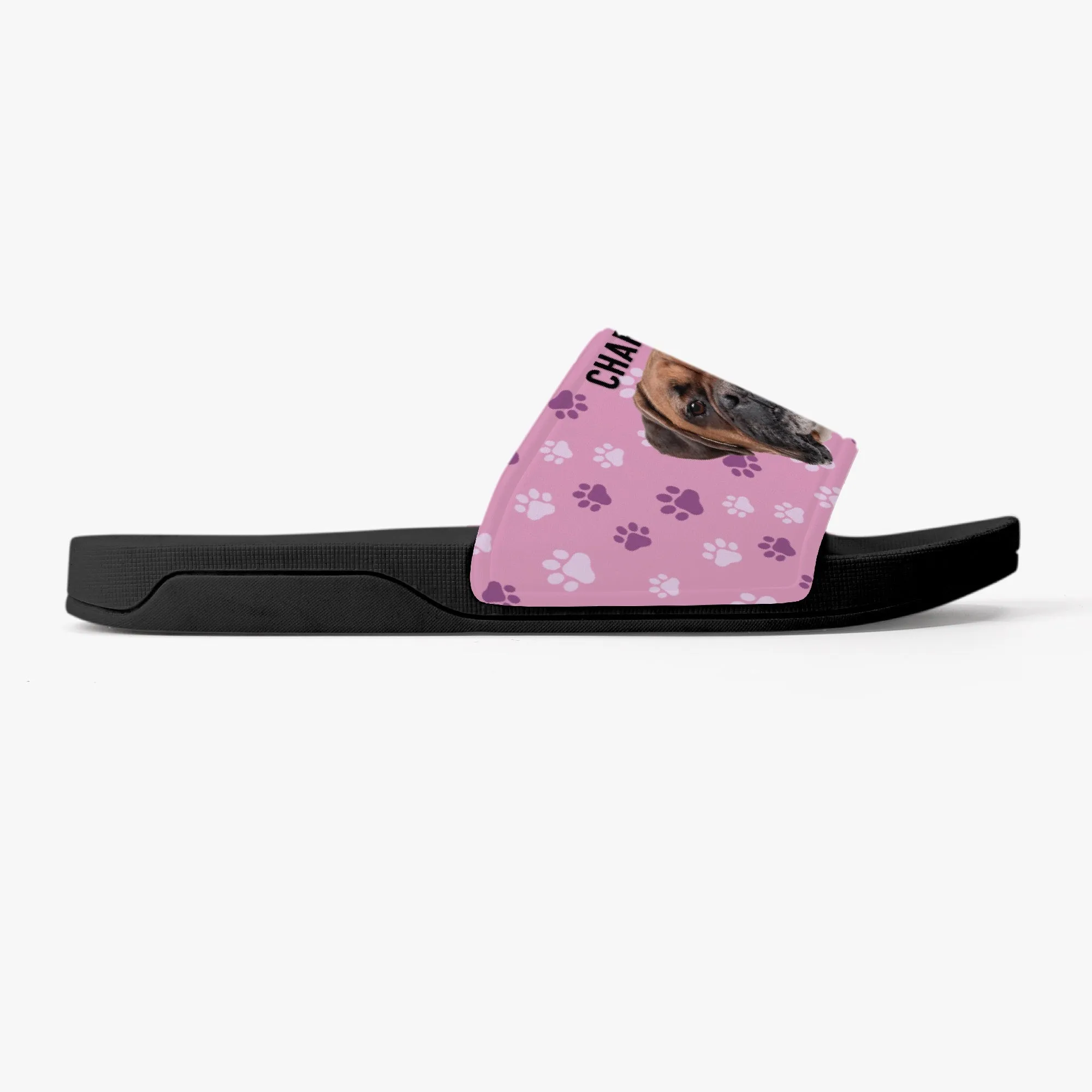 Custom Dog Photo Sandals, Personalized Casual Slides, Custom Dog Portrait Slippers for Dog Lovers