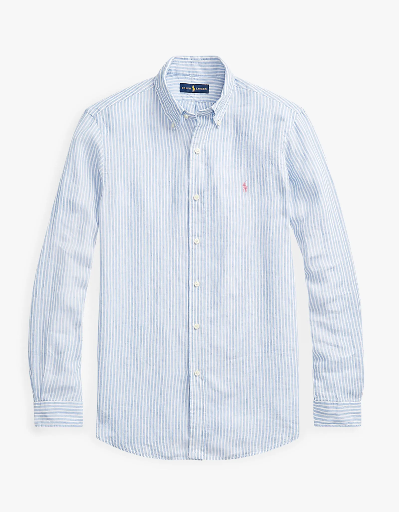 Custom Fit Long Sleeve Sport Shirt - 3334A Blue/White