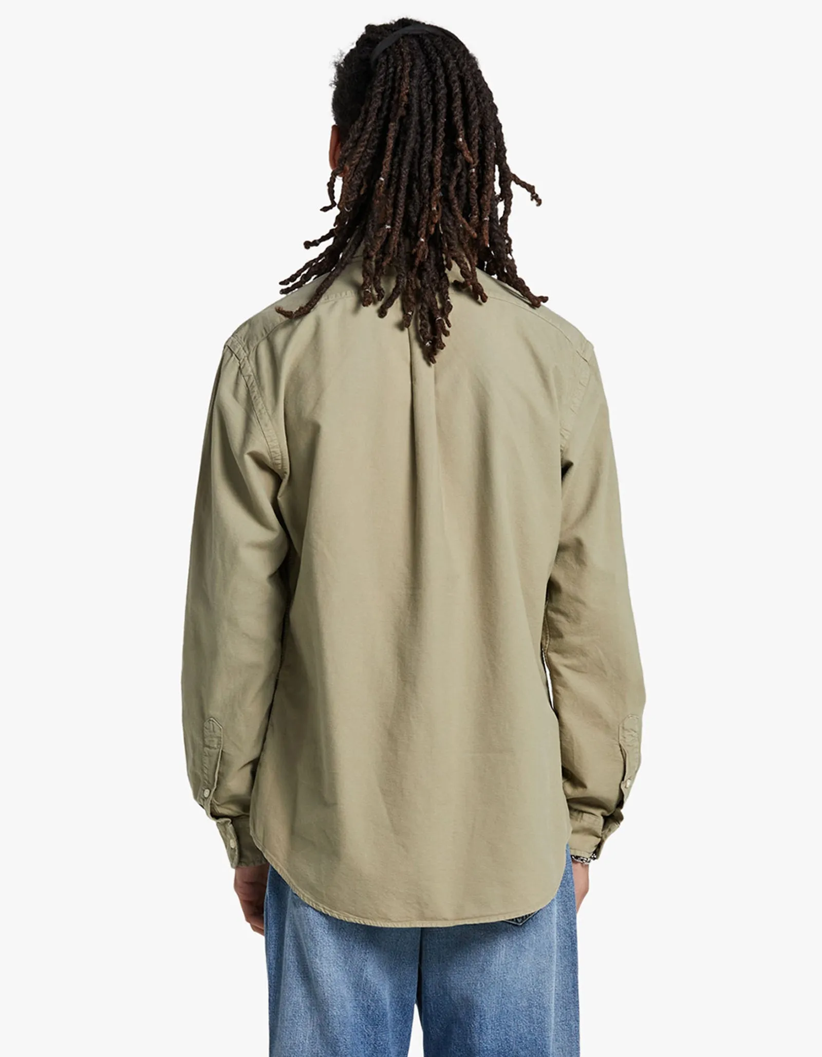 Custom Fit Long Sleeve Sport Shirt - Sage Green
