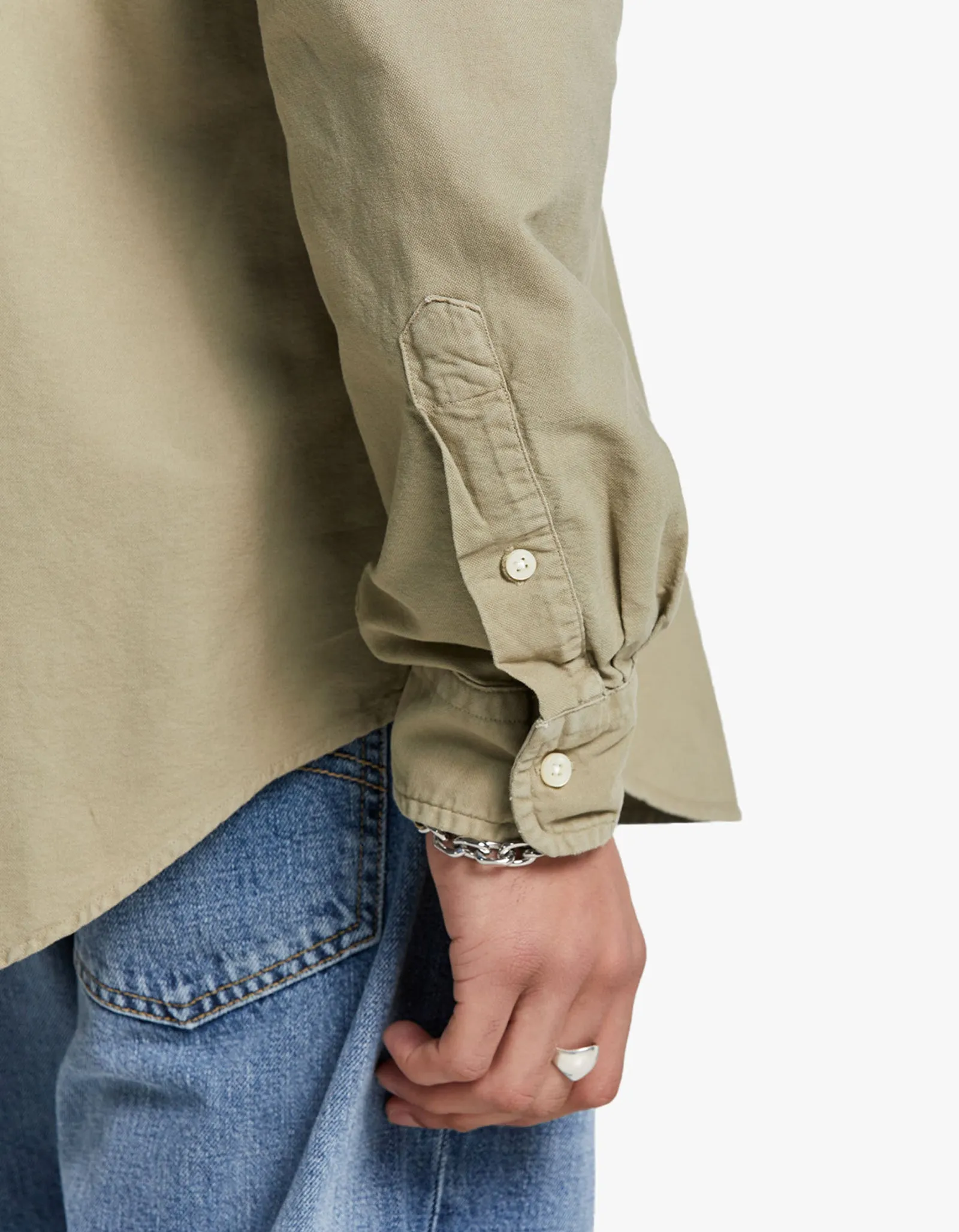 Custom Fit Long Sleeve Sport Shirt - Sage Green