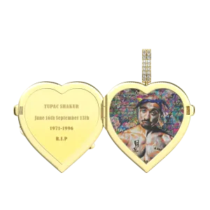 Custom Flip Heart Shaped  Pendant